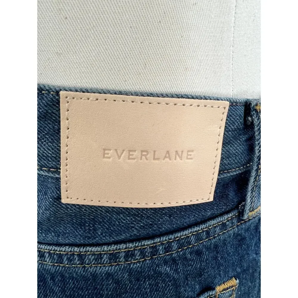 Everlane Blue Organic Cotton Rolled Cuff The Denim Short Size 25